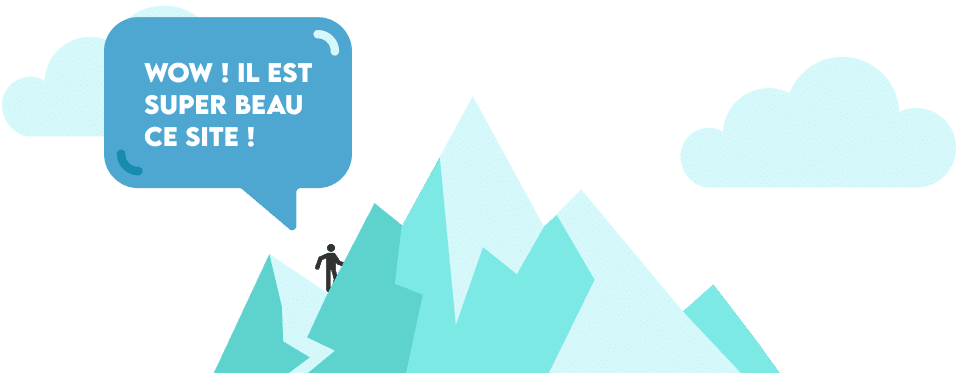 le haut d'un iceberg